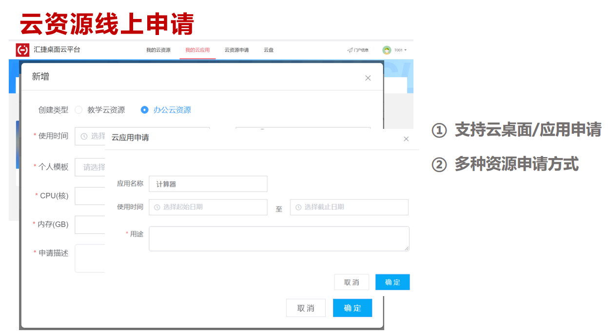 云资源线上申请